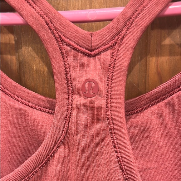 New Lululemon rust red sleeveless racerback tank padded 10 - Picture 7 of 10